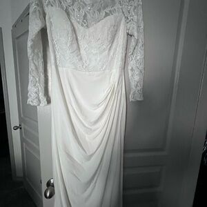 Elegant White Lace Long Sleeve Dress